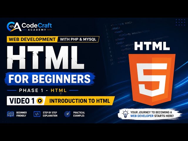 HTML Tutorial for Beginners | Introduction to HTML | Web Development with PHP & MySQL #1