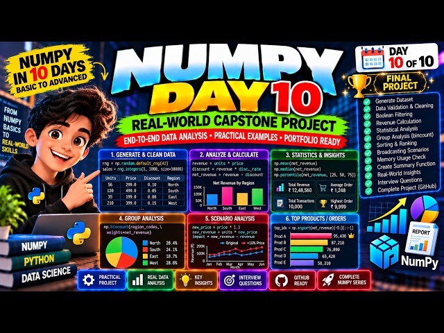 NumPy Day 10: Real-World NumPy Capstone | Python Data Science Project