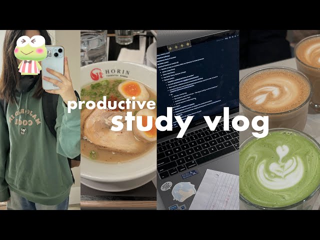 productive study vlog: macbook unboxing, note-taking, cafes, end of semester cramming, moving