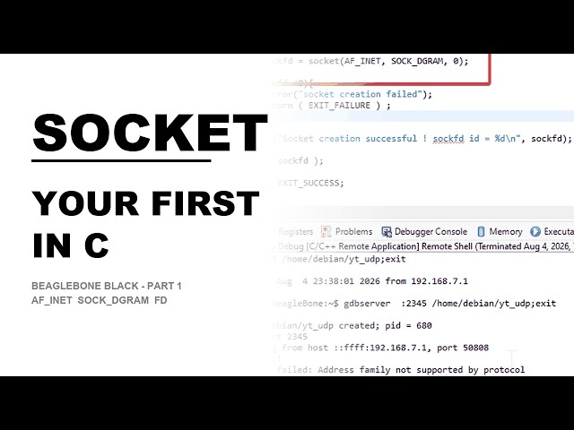 Your First UDP Socket in C\C++ BeagleBone Black