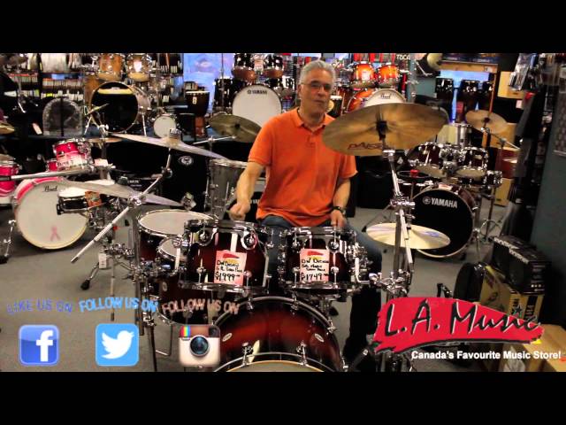 LA Music Canada - Victor Demoing The DW Design Series 5 Piece Lacquer Shell Pack Tobacco Burst