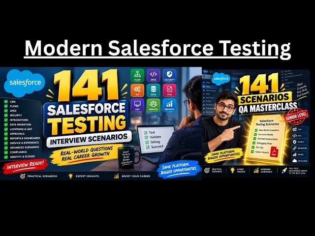 Top 141 Modern SALESFORCE TESTING Scenarios: Real-World Salesforce QA Scenarios Every QA Should Know