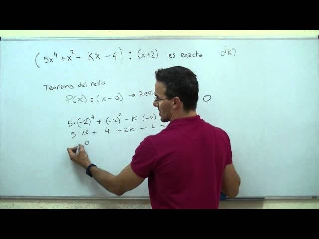 Teorema del resto SECUNDARIA (4ºESO) matematicas