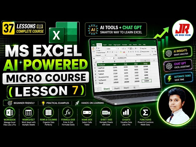 Learn Full Excel Course From Basic to Advanced With AI | AI Excel Master Class 2026 | Chapter 07
