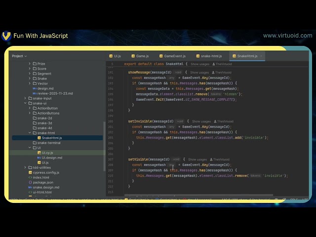 What is that snake on the screen? The UI class! #javascript #snakegame
