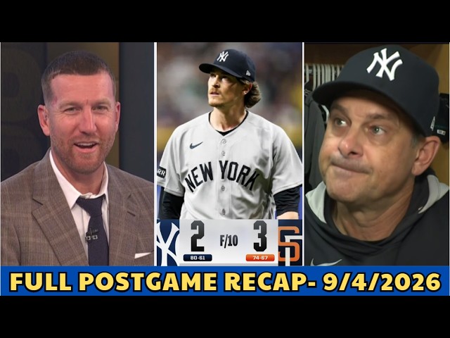 MLB Network | Jack Curry & Aaron Boone on Yankees fall to Padres 3-2, 9th walk off loss this season