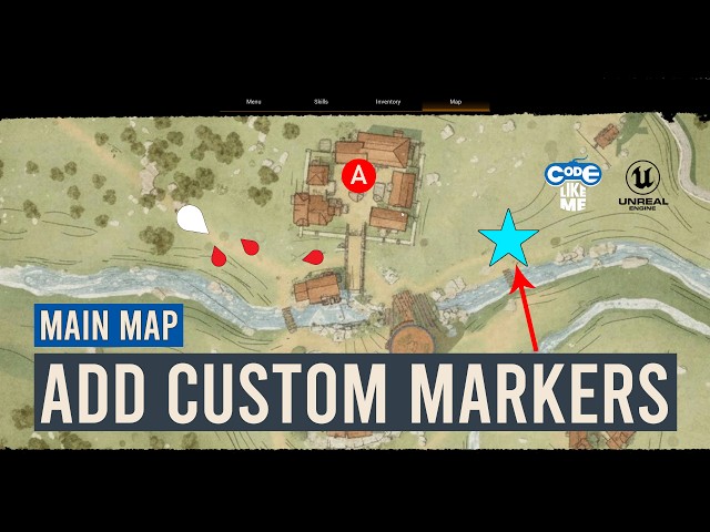Unreal Main Map - How To Add Custom Map Markers - Unreal Engine 5 Action RPG #212