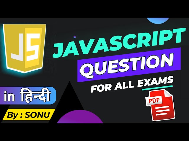 JavaScript MCQ Hindi (Objective Multiple choice Questions and answers PDF for competitive exams)