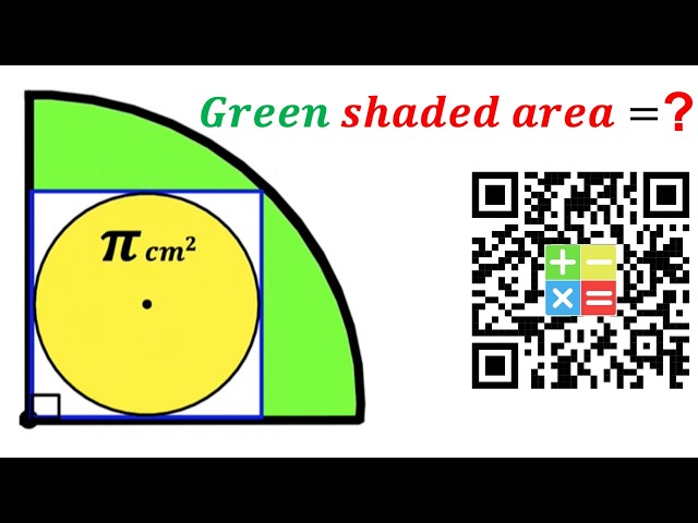 Can you find area of the Green shaded region? | (Square) | #math  #maths | #geometry