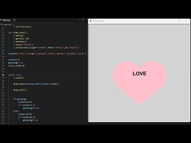 How to create Beating Heart 💖 in Python ?