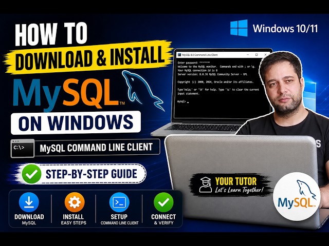 How to Download & Install MySQL on Windows | MySQL Command Line Client Setup