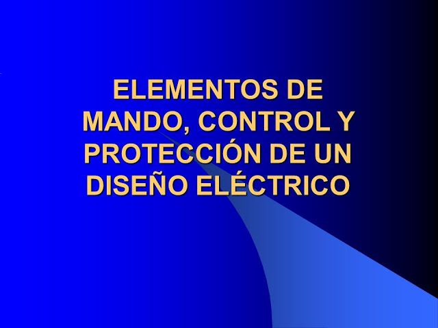 Elementos de un Automatismo Eléctrico