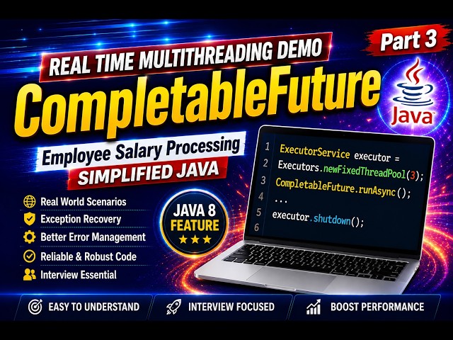 Real-Time Employee Salary Processing with CompletableFuture | Java Interview Question MultiThreading