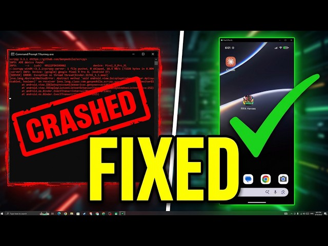 How to Fix scrcpy Crashes instantly on Android