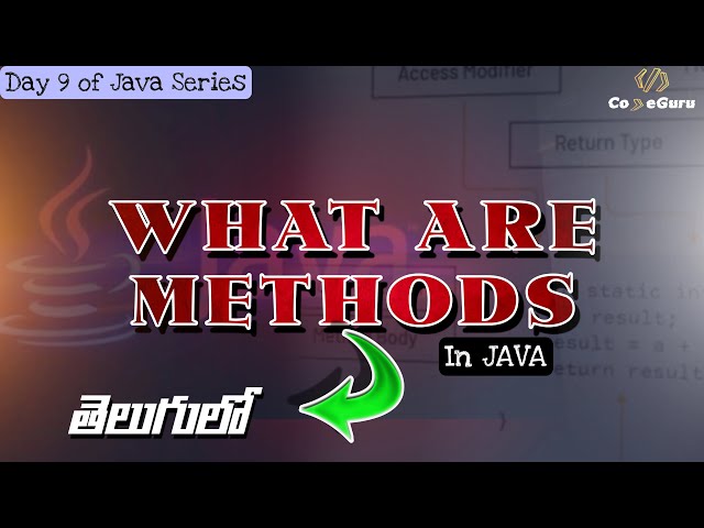 Methods in Java Explained 🔧 | Day 9 – Java Series | Code Guru