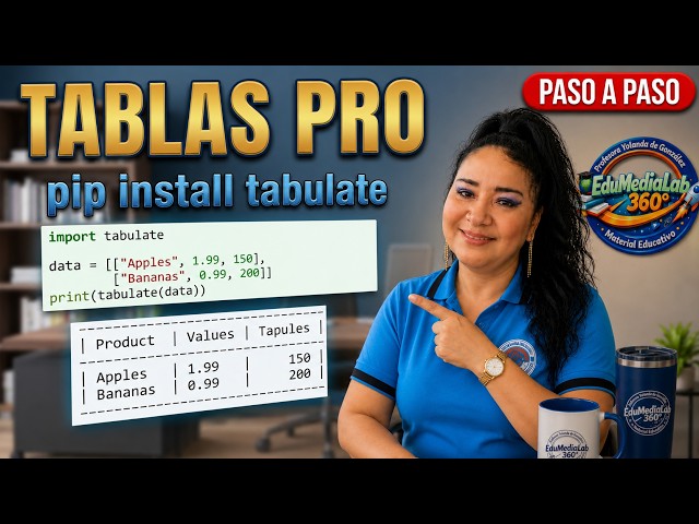 TABLAS EN PYTHON   EXPLICACIÓN PASO A PASO