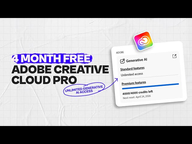 Adobe Creative Cloud Pro for 4 Months Free | Unlimited Generative AI Access | Design With Abir