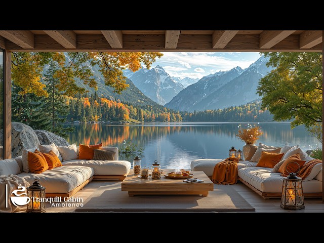 Calm Jazz In Peaceful Lakeside | Morning Early Autumn With Slow Jazz & Warm Sunshine For Relaxati...