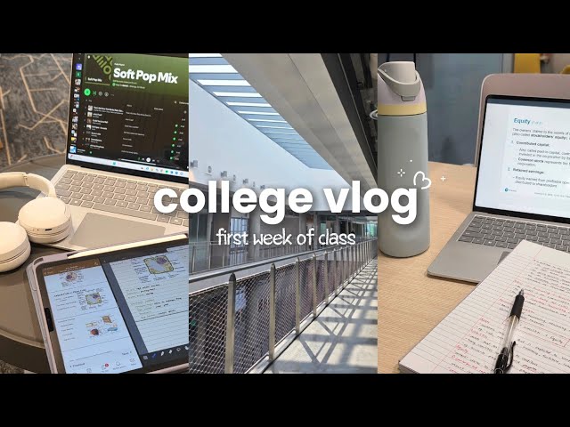 STUDY VLOG 💻 college sophomore, lectures, & note taking | 2nd yr college