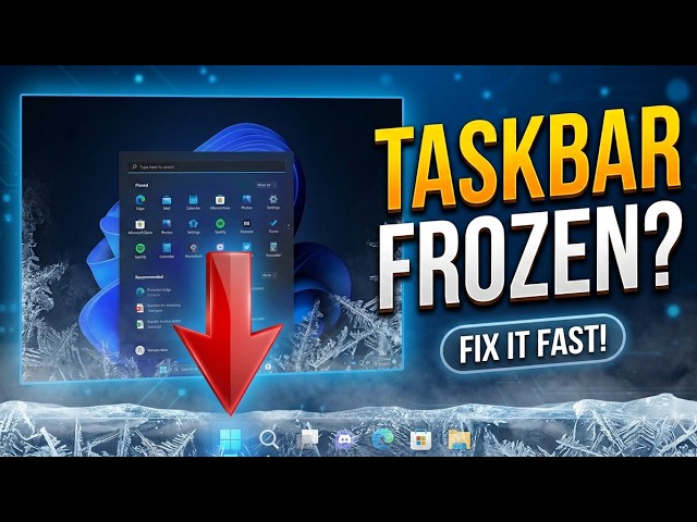 How to FIX Frozen Taskbar & Start Button in Windows 10 / 11 (3 Methods)