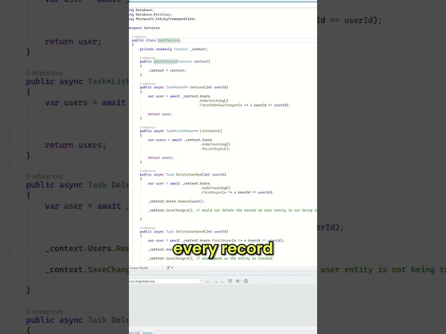 Why Your EF Core Queries Are Slow 😬 (Use AsNoTracking)  #dotnet #coding #csharp