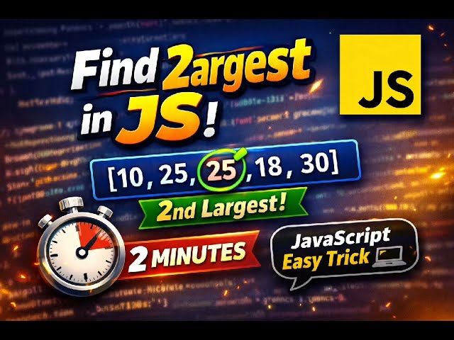 Second Largest Number Trick in 5 Seconds | JavaScript #Coding