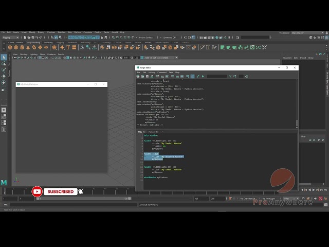 How to Edit a Window with Mel and Python in Maya [Autodesk Maya]