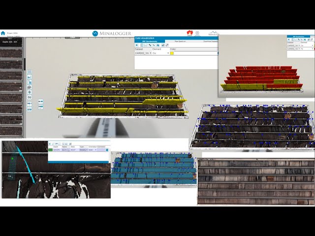 Core Logging  Software, Data visualization (XRF, Geology), Structural Measurements (α & β) & RQD