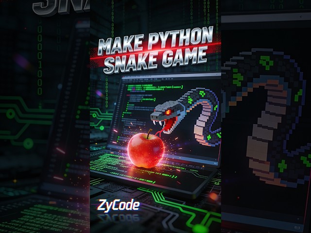 Build a Snake Game Using Python (Easy & Fun!)#Python #Coding #Pygame #YouTubeShorts