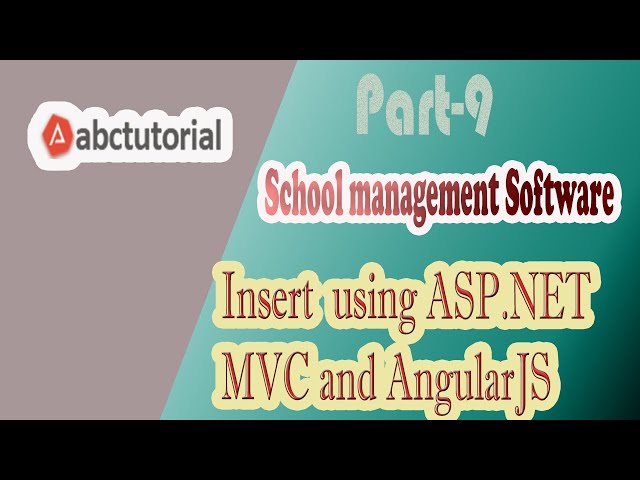 SMS-09: Insert Section data using ASP.NET MVC AngularJs