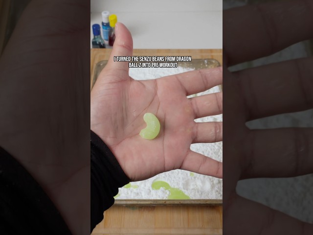 Senzu beans preworkout from dragon ball #gym #cooking #food