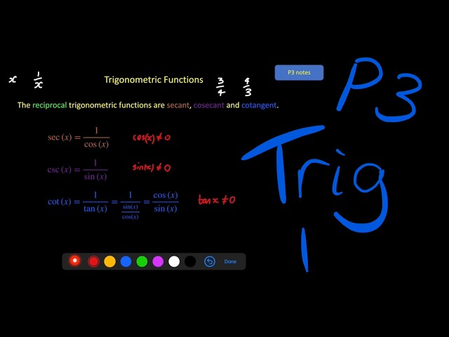 Pure 3 - Trigonometric Functions - Video 1