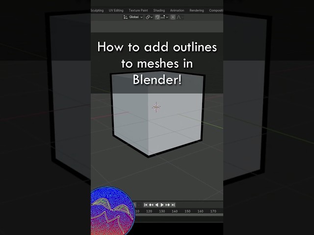 How to Add Outlines to Meshes in Blender #blender #tutorial #blendertutorial