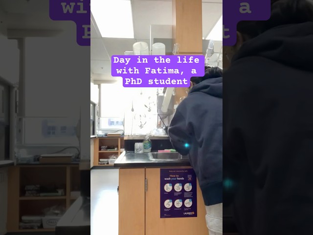 Day in the Life (DITL) of Fatima, a PhD student at Laurier