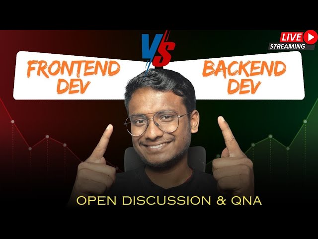 Frontend vs Backend vs Full-Stack — Real Talk For Beginners ||LIVE