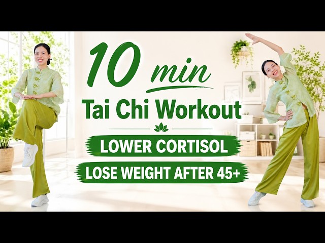Rutina de Tai Chi de 10 minutos para todo el cuerpo 🌿 Quema grasa, tonifica y pierde peso natural...