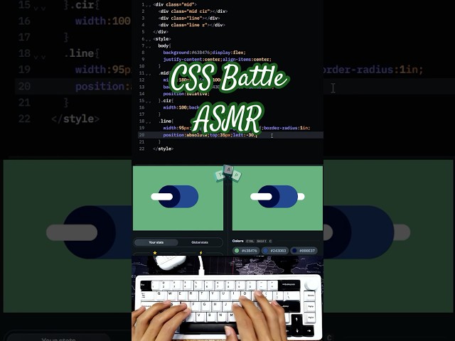 ASMR CSS-Battle December 12nd 2025 #programming #cssbattle #asmr #shorts