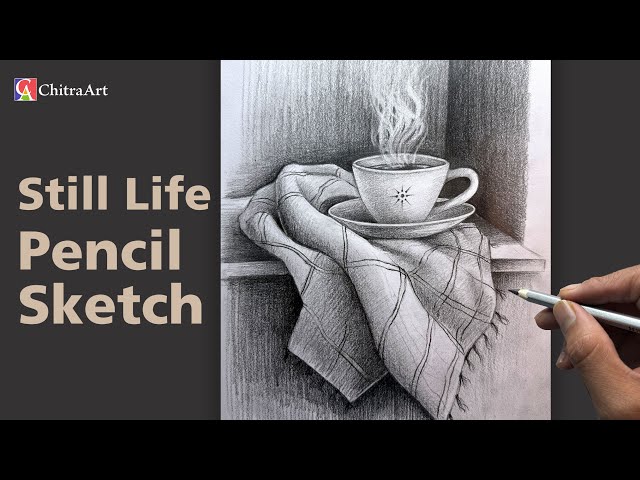 Still Life with Pencil Sketch Step By Step Drawing for Beginners | How To Draw Object