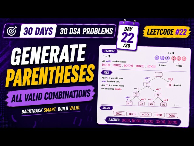The Backtracking Pattern That Solves So Many Interview Problems | LeetCode #22 | Day 22/30
