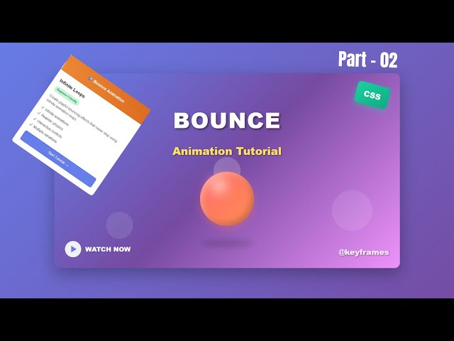 Master CSS Animations Build Interactive Bounce Effects with Keyframes (2025) | Part - 2