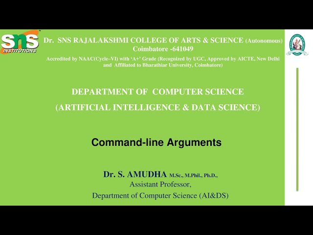 Command line Arguments|Python File|SNS Institutions