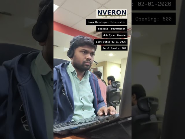 Nveron is hiring for the Java Developer Internship ||#shorts #ytshorts #youtubeshorts #utsavchavda