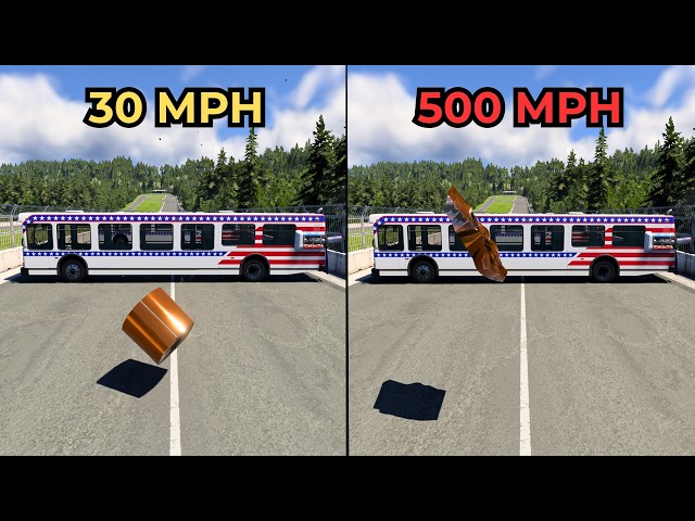 5 Ton Copper Coil vs 10 Buses | BeamNG Drive 0.39