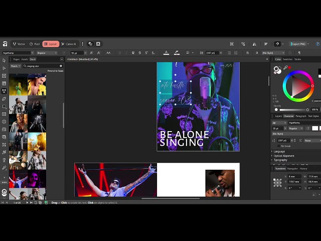  “Created a beginner-friendly editorial style book cover using Affinity tools.”