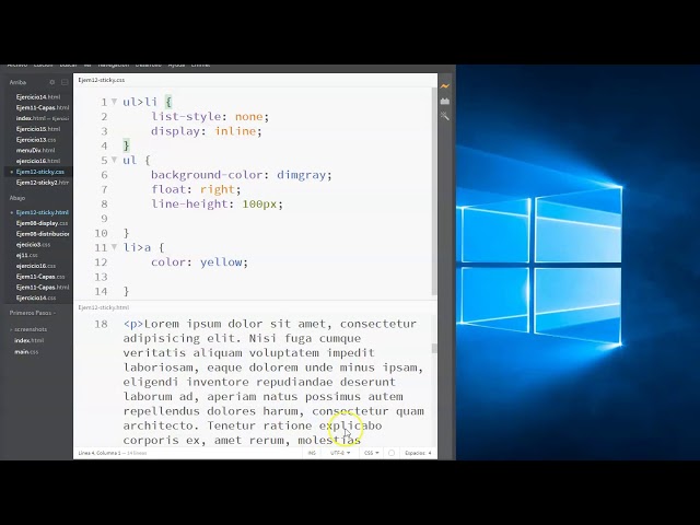 09 - CSS - position sticky