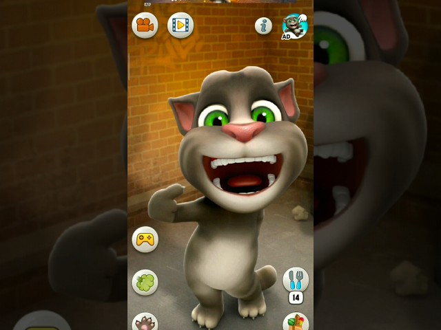Talking tom cat 🐱🍧 #shorts #youtubeshorts #shortvideo #talkingtomcat #talkingcat #gaming #cartoon