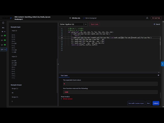 🚀LIVE Scaler Academy coding contest on Searching, Linked Lists, Stacks, and Queues