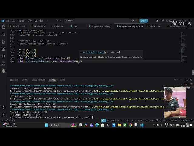 Python for Beginners: Lists, Sets, Tuples & Dictionaries with Code Structure Explained!