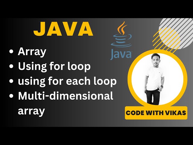 Array in java | @VikasCodingSchool