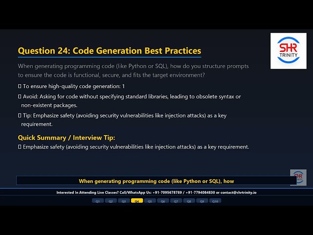 Zero-Shot Prompting Interview Questions & Answers | Part 3 | Top 10 Advanced Questions | SHR Trinity